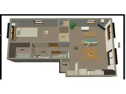 パークヴィラそのだ(1LDK/1階)の間取り写真