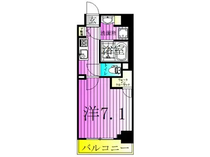 ORSUS UMEJIMA(1K/2階)の間取り写真