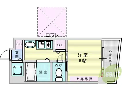 エステムコート新大阪Ⅲステーションプラザ(1K/2階)の間取り写真