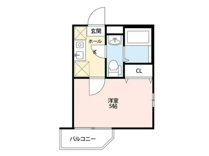 ウェルコーポ星川(1K/1階)の間取り写真