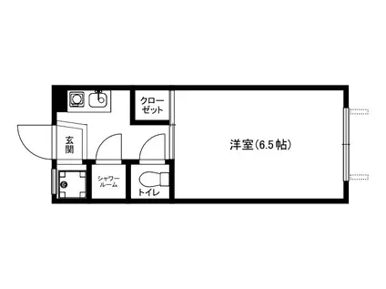サンハイツ勝野(1K/3階)の間取り写真