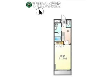 メゾン清水(1K/2階)の間取り写真