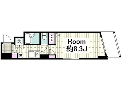 マリヤプレイス(ワンルーム/3階)の間取り写真