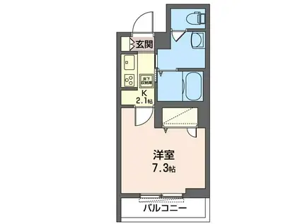 パトリ・マメ(1K/1階)の間取り写真