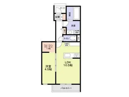 JUSTE PAIX SATO(1LDK/1階)の間取り写真