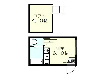 ユナイト白楽シルヴィバレンタイン(ワンルーム/1階)の間取り写真