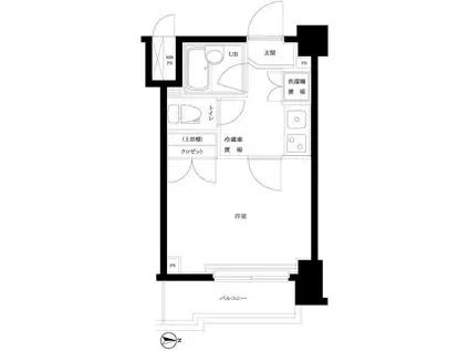 ルーブル南品川(1K/3階)の間取り写真