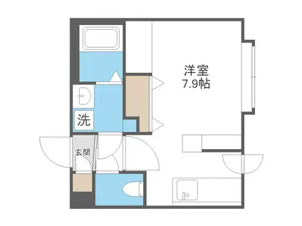 EL SOL(1K/3階)の間取り写真