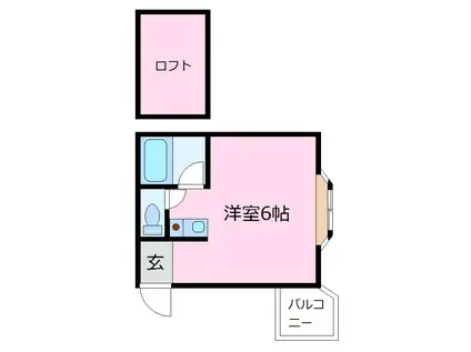 インタースペース松本1番館(ワンルーム/1階)の間取り写真