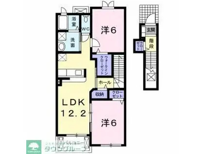 セイバリー・リヴァー(2LDK/2階)の間取り写真