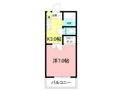 コーポカトレア(1K/2階)の間取り写真