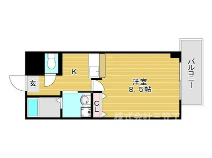 ルピナスII(1K/5階)の間取り写真