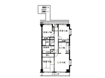 ヴィラセリーズ(3LDK/4階)の間取り写真