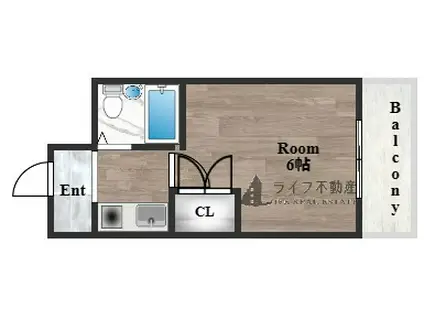 ベルハイム長瀬駅前(1K/4階)の間取り写真