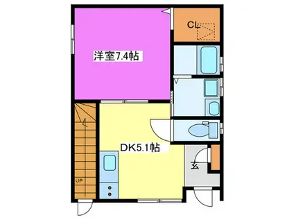 RENBO HOUSE(1DK/1階)の間取り写真