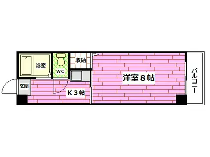 リード大町(1K/4階)の間取り写真