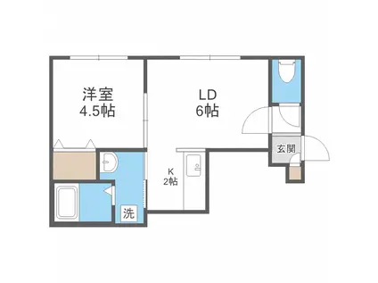 メゾン・ド・ソレイユ(1LDK/2階)の間取り写真