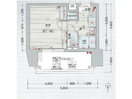プレサンス覚王山D-STYLEII(1K/9階)の間取り写真