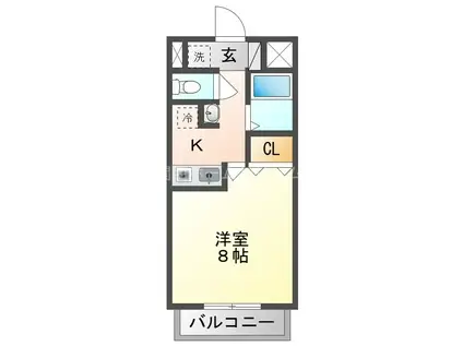 ネクスプロス大和田(1K/3階)の間取り写真