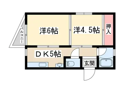 石原マンション(2DK/3階)の間取り写真