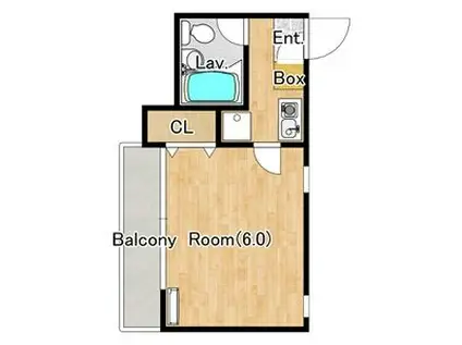 DMハイツ(1K/2階)の間取り写真