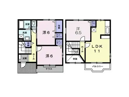ビーグル ビーグル II(3LDK/1階)の間取り写真