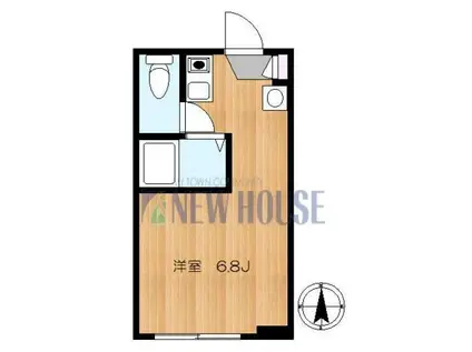 オノラインビル(ワンルーム/1階)の間取り写真