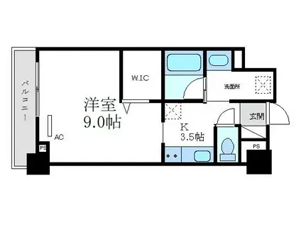 エトワール尼崎(1K/5階)の間取り写真