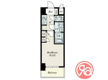 ES-GRANDE長居パークフロント(1K/7階)の間取り写真