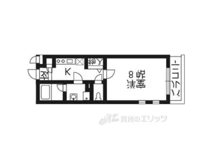 プランドール(1K/2階)の間取り写真