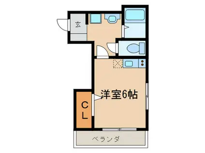 メゾン日光(ワンルーム/2階)の間取り写真