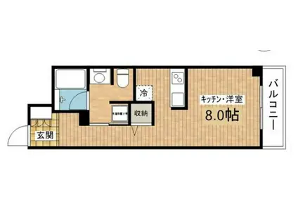 グレンパーク・京橋(ワンルーム/6階)の間取り写真