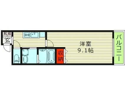 フジパレス太子橋I号館(1K/3階)の間取り写真