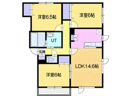 ア・ボンド(3LDK/2階)の間取り写真