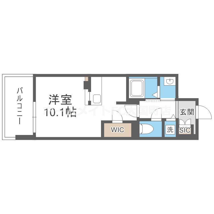 ARTIZA堺(ワンルーム/15階)の間取り写真