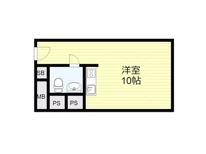 チサンマンション第8新大阪(1K/7階)の間取り写真