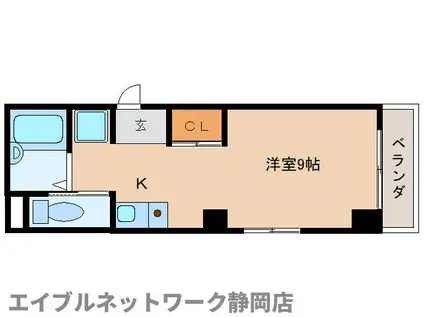 ハイツ浅間通(ワンルーム/4階)の間取り写真