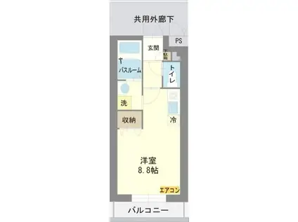 メゾン・クレール(ワンルーム/3階)の間取り写真