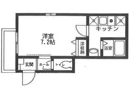 エトワール(1K/2階)の間取り写真