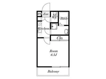 レイエス東習志野(1K/2階)の間取り写真