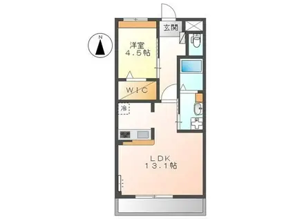 RIESLINGS(1LDK/1階)の間取り写真