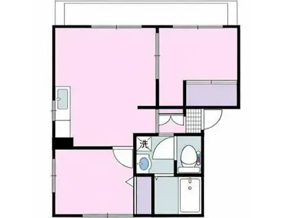 エクレールIII(2LDK/1階)の間取り写真