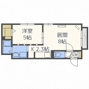 グランメール エース(1LDK/3階)の間取り写真