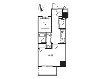 ハーモニーレジデンス池袋ウエストゲート(1K/3階)の間取り写真