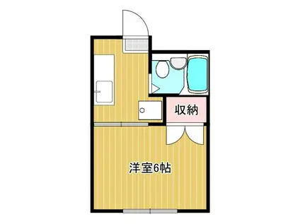 ウエラコート(1K/1階)の間取り写真