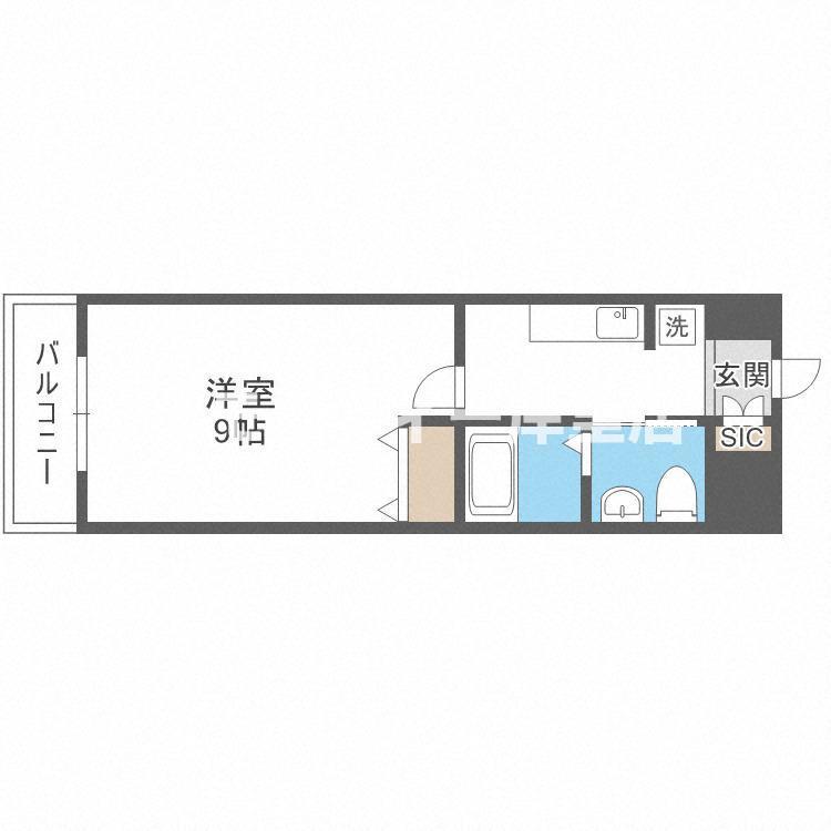 リアライズ住之江公園(1K/3階)の間取り写真