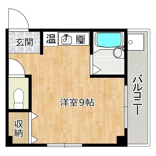 メゾン三陽(ワンルーム/2階)の間取り写真
