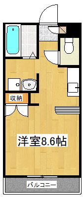 サンバレー貴翔(1K/2階)の間取り写真