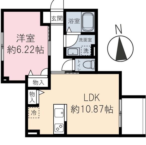 高砂3丁目パレス(1LDK/3階)の間取り写真
