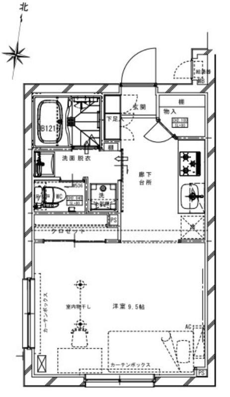 リアルワン要町(ワンルーム/4階)の間取り写真